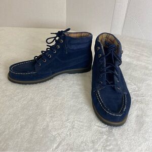 G.H Bass & Co Riely Hiking Boots in Blue Suede Size 7